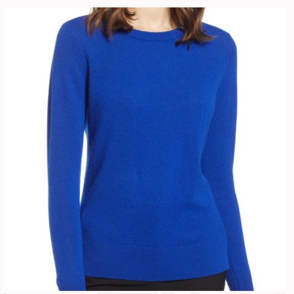 NWT Halogen 100% cashmere blue sweater | xs - Picture 3 of 12